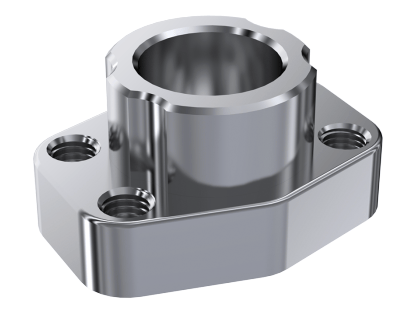 Rostfri 3/4" SAE svetsfläns hona | motfläns | för metriskt rör | Ø 25,3 mm | 3000 PSI