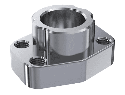 Rostfri 1"1/2 SAE svetsfläns hona | motfläns | för metriskt rör | Ø 50,5 mm | 3000 PSI
