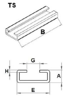 Rostfri monteringsskena 1m 11 x 28 för rörklämmor – bild 2