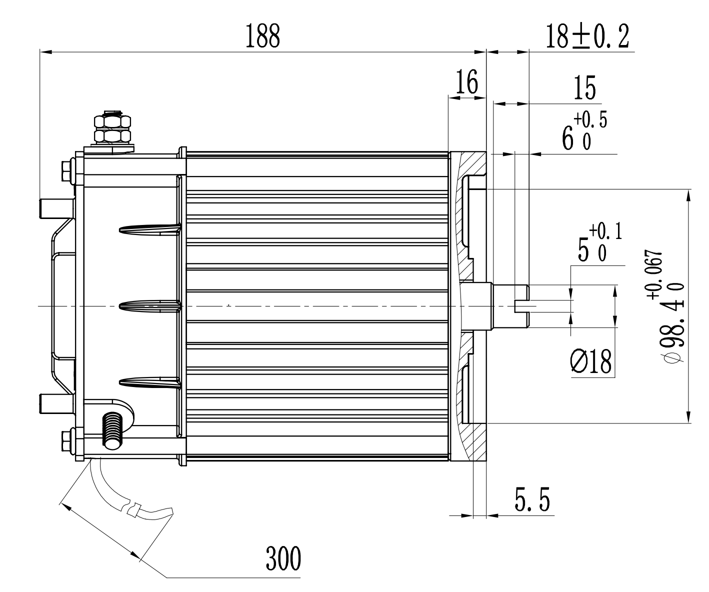Servomotor 48 V 2 kW CAN för hydraulaggregat – bild 4