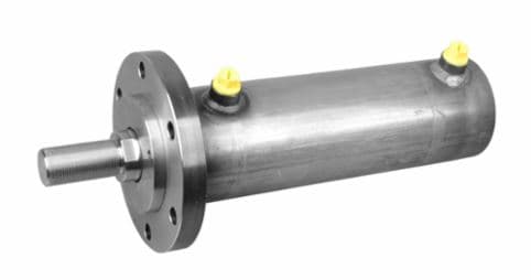 Dubbelverkande cylinder 40x20x200mm med fästfläns