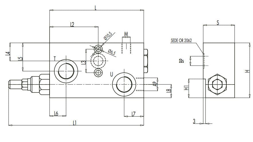 Hög-/lågtrycksomkopplingsventil VEP FLP 1/2" – bild 3