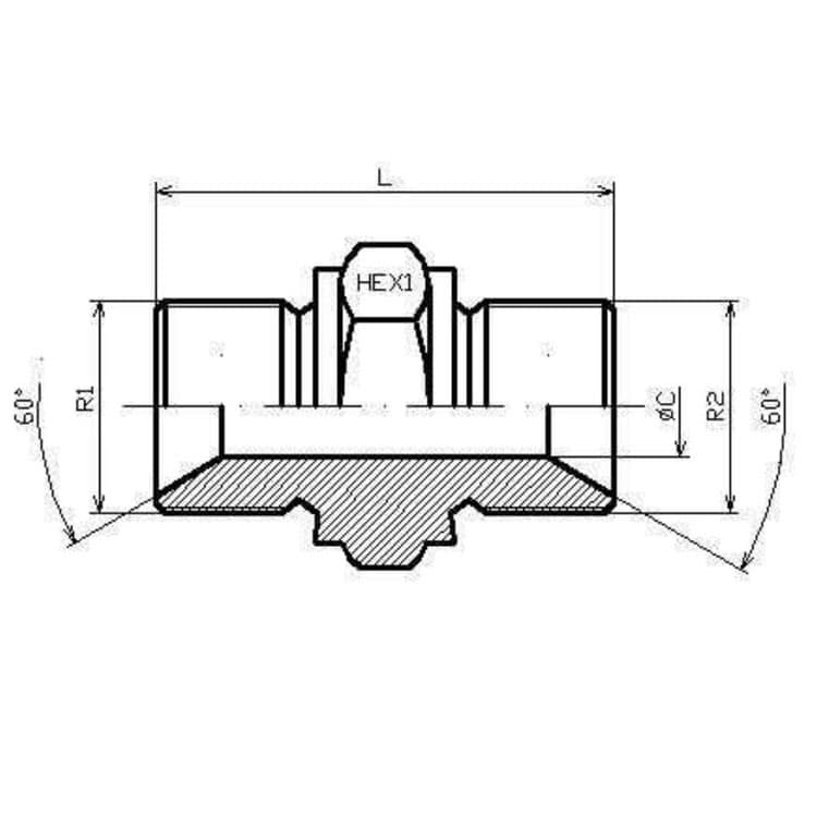 Rak koppling 1" BSP hane – bild 2