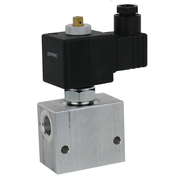 2/2 hydraulventil NO med backventil, 3/8" BSP, 12V