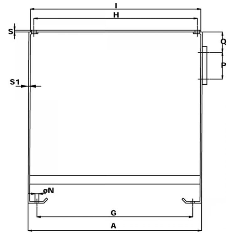 Stålhydrauliktank PSTM 75 liter komplett set – bild 2