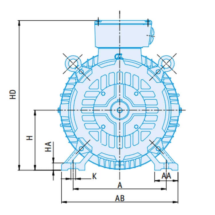 IE1 Elmotor 30 kW, 400/690 Volt Fot-/flänsmontering B3-B5, 1500 varv/min – bild 3