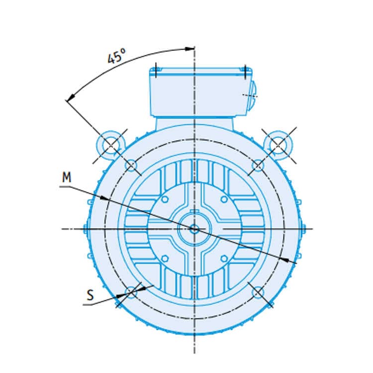 IE1 Elmotor 7,5 kW, 400/690 Volt Fot-/flänsmontering B3-B5, 1000 varv/min – bild 5