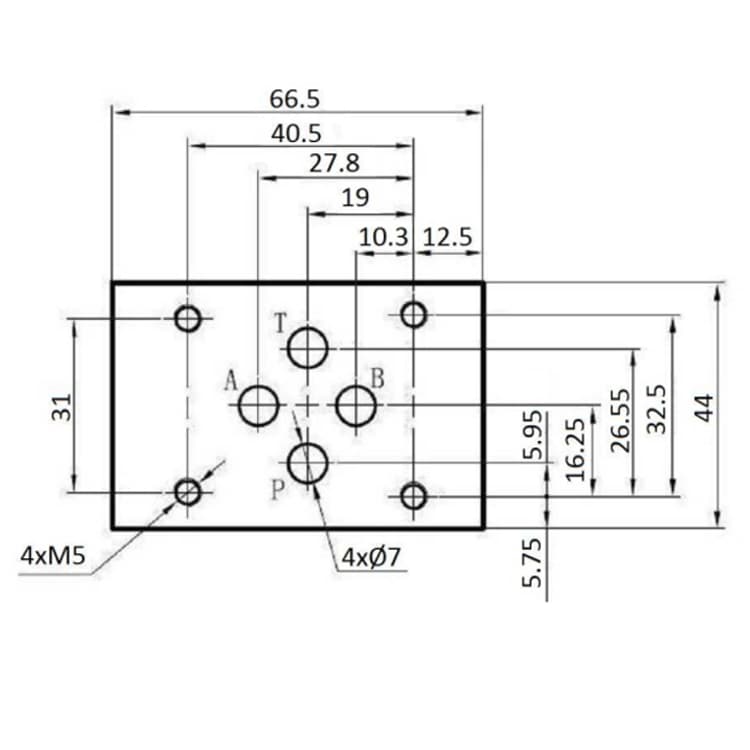 NG6 220 VAC Cetop Elektrisk 4/3 riktningsventil, ABPT Stängd 315 bar – bild 4