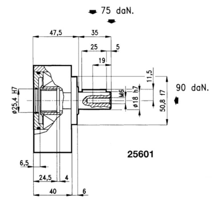 Framlager för hydraulpump eller motor grupp 1 – bild 3