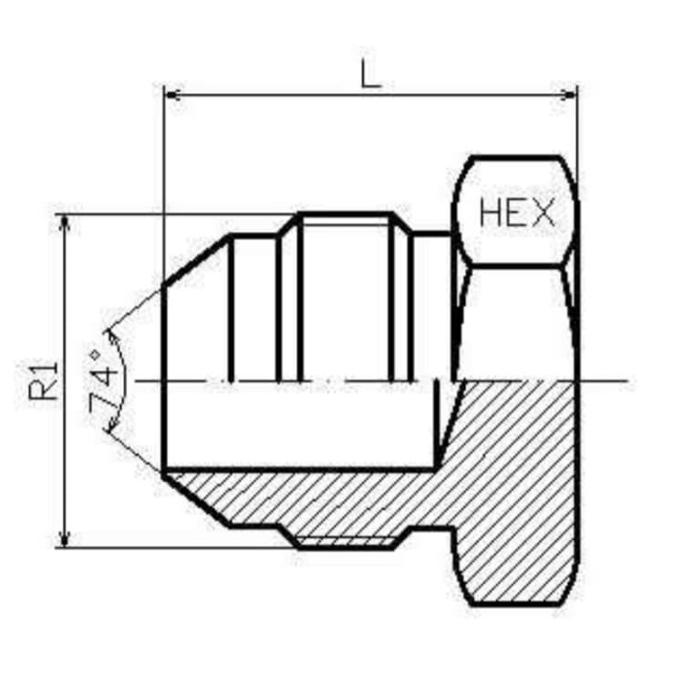 Skyddslock JIC 7/8" 14h UNF hane – bild 2