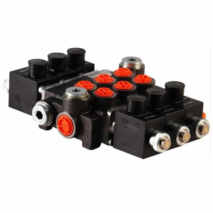 3Z80 3 sektions riktningsventil 80 L/min 12V elektrisk
