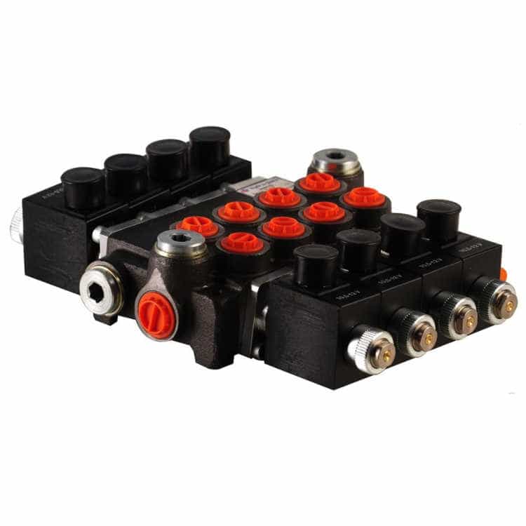 4Z80 4 sektion riktningsventil 80 L/min 12V elektrisk