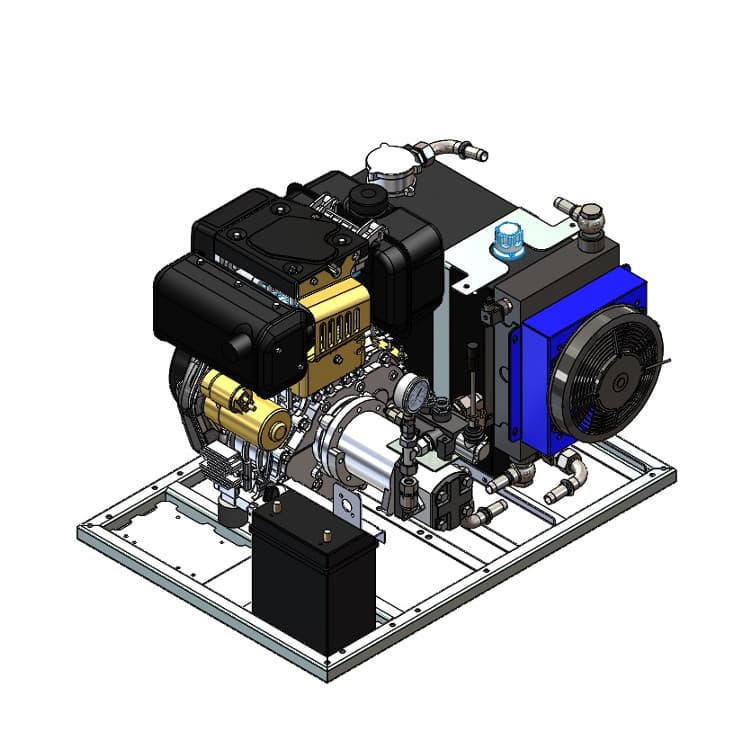 Hydraulaggregat/powerpack med 10hk Yanmar dieselmotor – bild 6