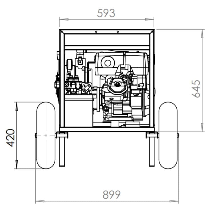 Hydraulaggregat/powerpack med 10hk Yanmar dieselmotor – bild 3