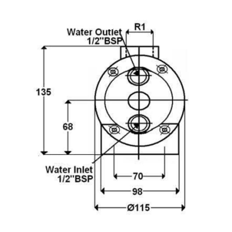 Hydraulisk olje-vattenkylare 1"1/2, 21 kW och 160 L/min – bild 3