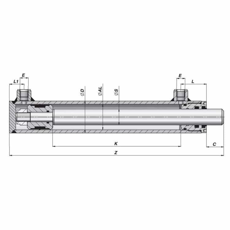 Dubbelverkande cylinder 100x50 efter mått