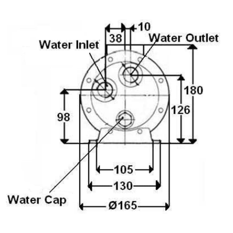 Hydraulolja-havsvattenkylare 1"1/2, 48-56 kW och 250 L/min – bild 3
