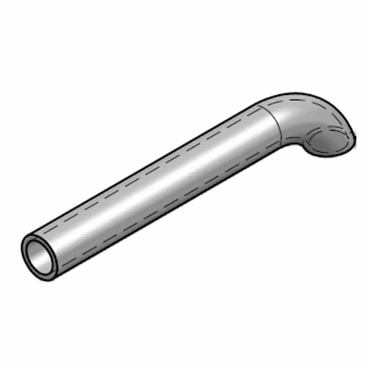 Svetsbart hydraulrör för cylinder med rördiameter 15 mm och längd 600 mm