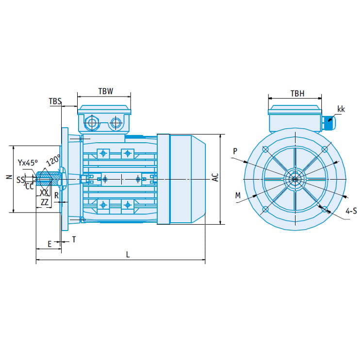 IE1 Elmotor 0,37 kW, 230/400 Volt 750 varv/min – bild 3