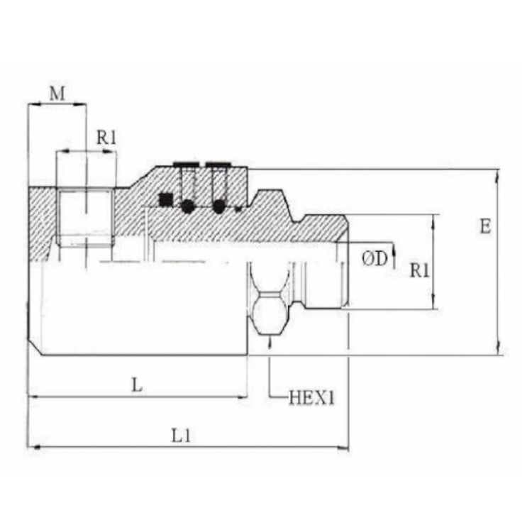 Svängkoppling 1/2" BSP 90° – bild 2