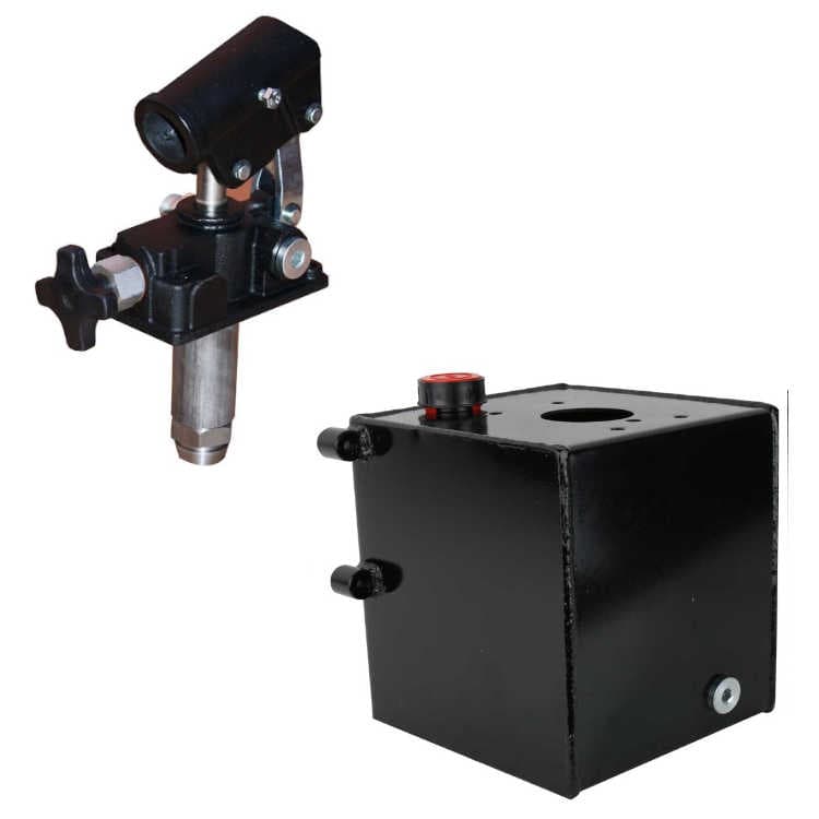 Sats: handpump 25 cc enkelverkande + 5 liter tank stål