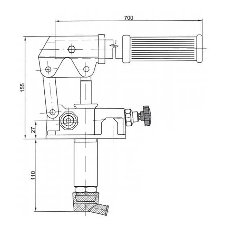Sats: handpump 25 cc enkelverkande + 5 liter tank stål – bild 4