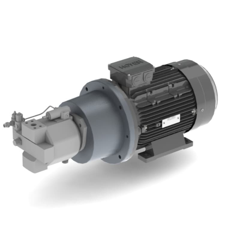 30kW, 230/400 V, elmotor med förinstallerad axialkolvpump 71 cc (reglerbar)
