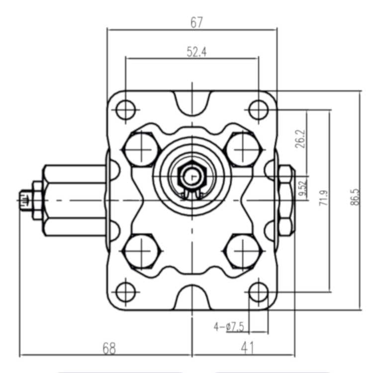 2-stegs hydraulisk kugghjulspump 1,6 cc - 6,9 cc, grupp 1 – bild 4