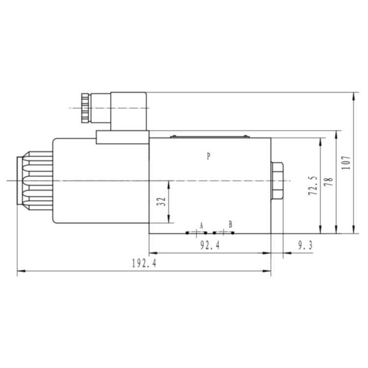 NG10 230V Cetop Elektrisk 4/2 riktningsventil, H-mittläge – bild 5