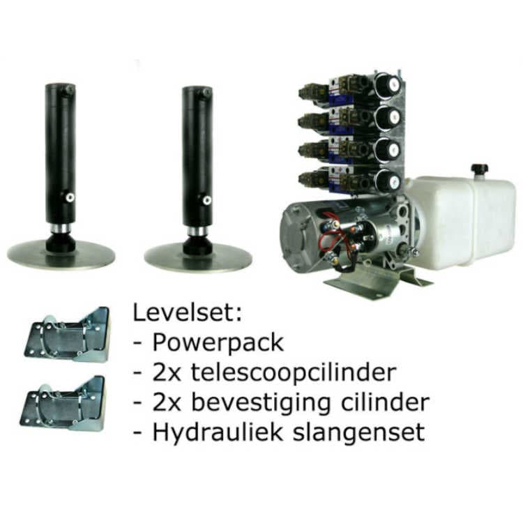 Hydrauliskt nivåsystem 2 nivåcylindrar 24V – bild 2