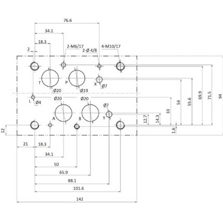 NG16 12V Cetop Elektrisk 4/2 riktningsventil, PA ansluten, BT ansluten – bild 3