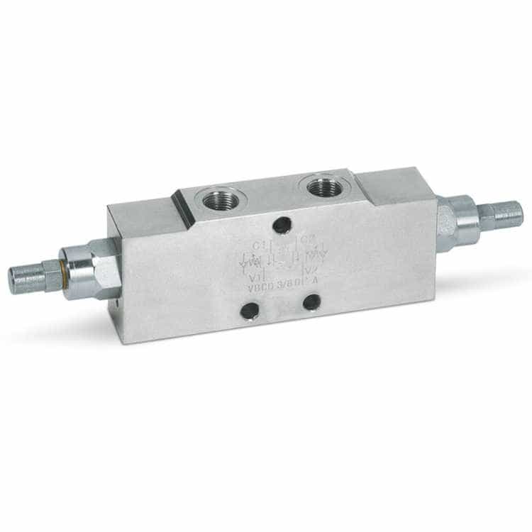 Dubbelverkande balanseringsventil closed center intern styrtryck VBCD 1/2" DE-A CC