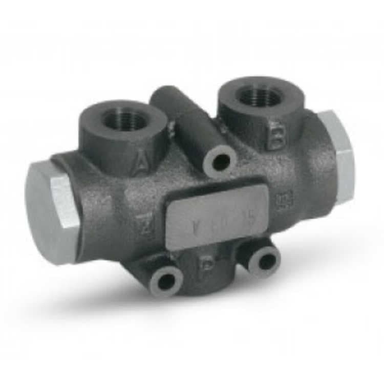 Dubbelverkande flödesdelningsventil V-EQ 22 3/8" 32 L/min