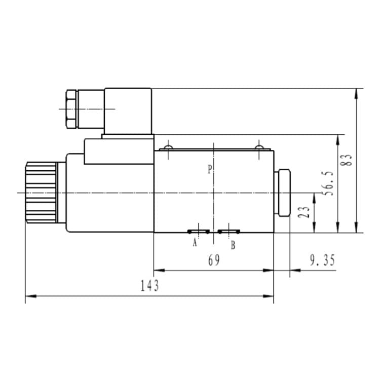 NG6 110V Cetop Elektrisk 4/2 riktningsventil, H-mittläge – bild 5